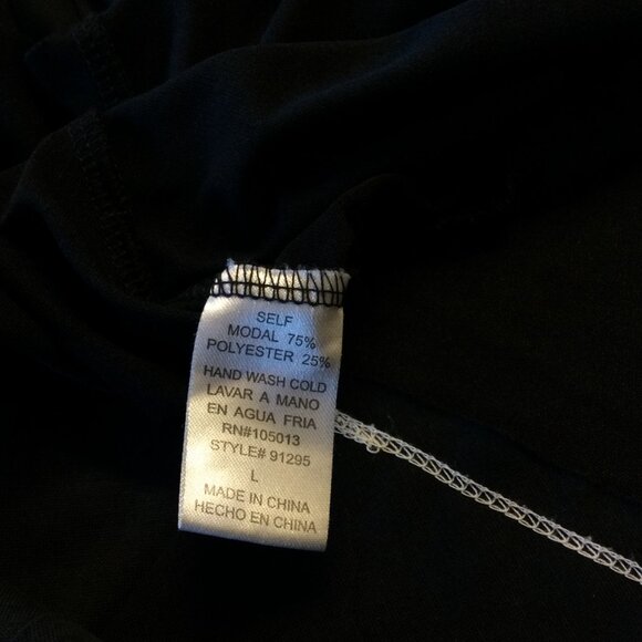 Distressed Star Logo Dress Womens Large Black Sleeveless Pockets Athleisure - Picture 8 of 8